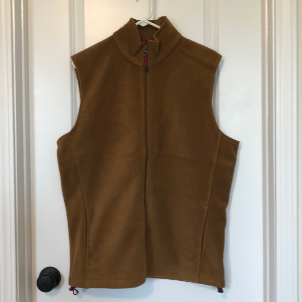 Woolrich Fleece Vest Camel Brown Size L EUC